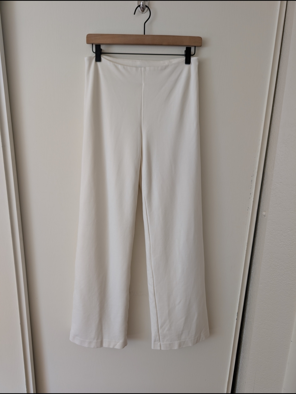J. McLaughlin Womens 4 Wide Leg Dress Pants White Cream Contemporary Minimalist